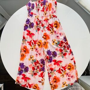 H&M  FLORAL JUMPSUIT  NWT  SIZE L